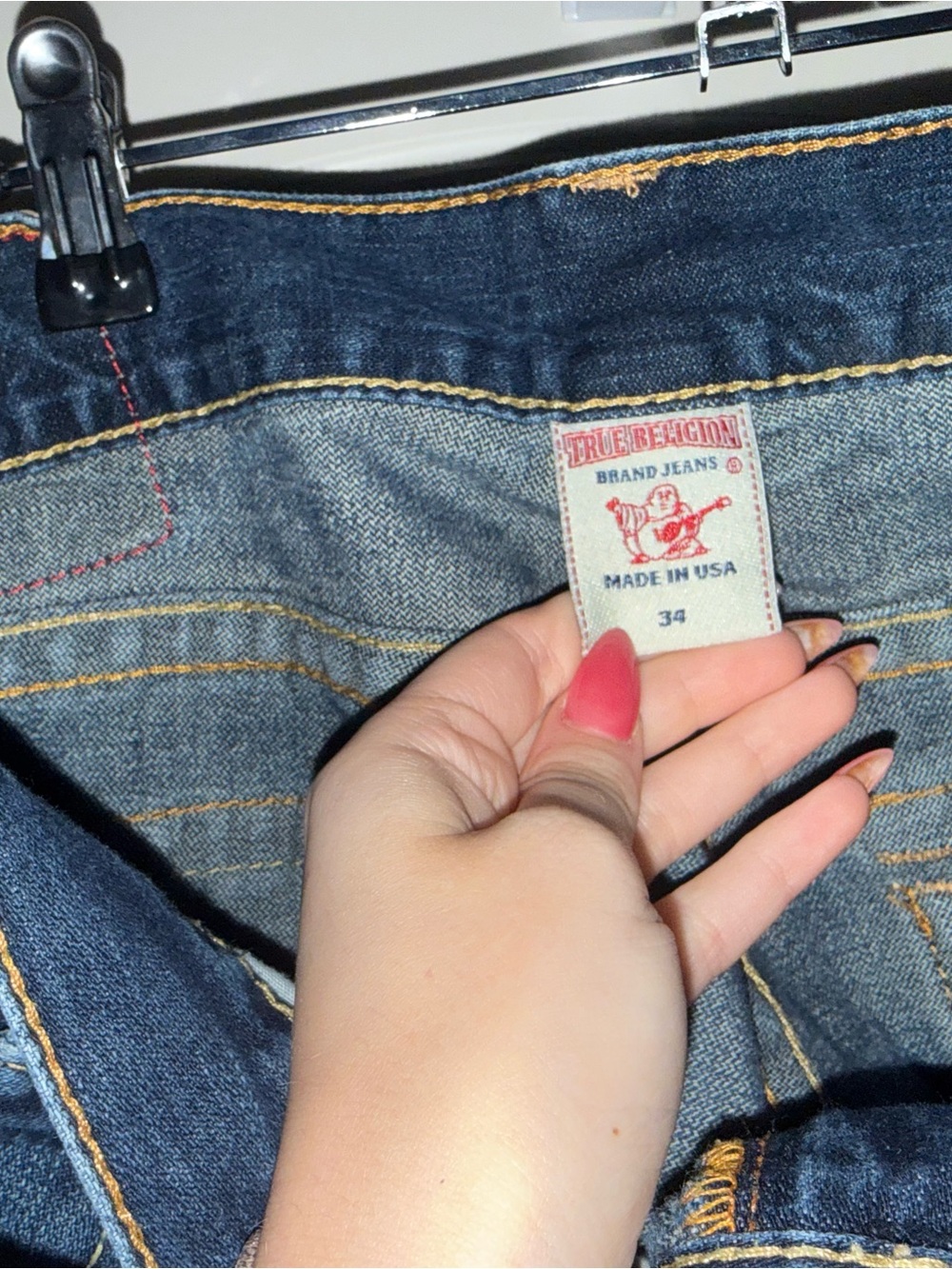 True Religion men’s Dark Blue Jeans - Picture 3 of 3